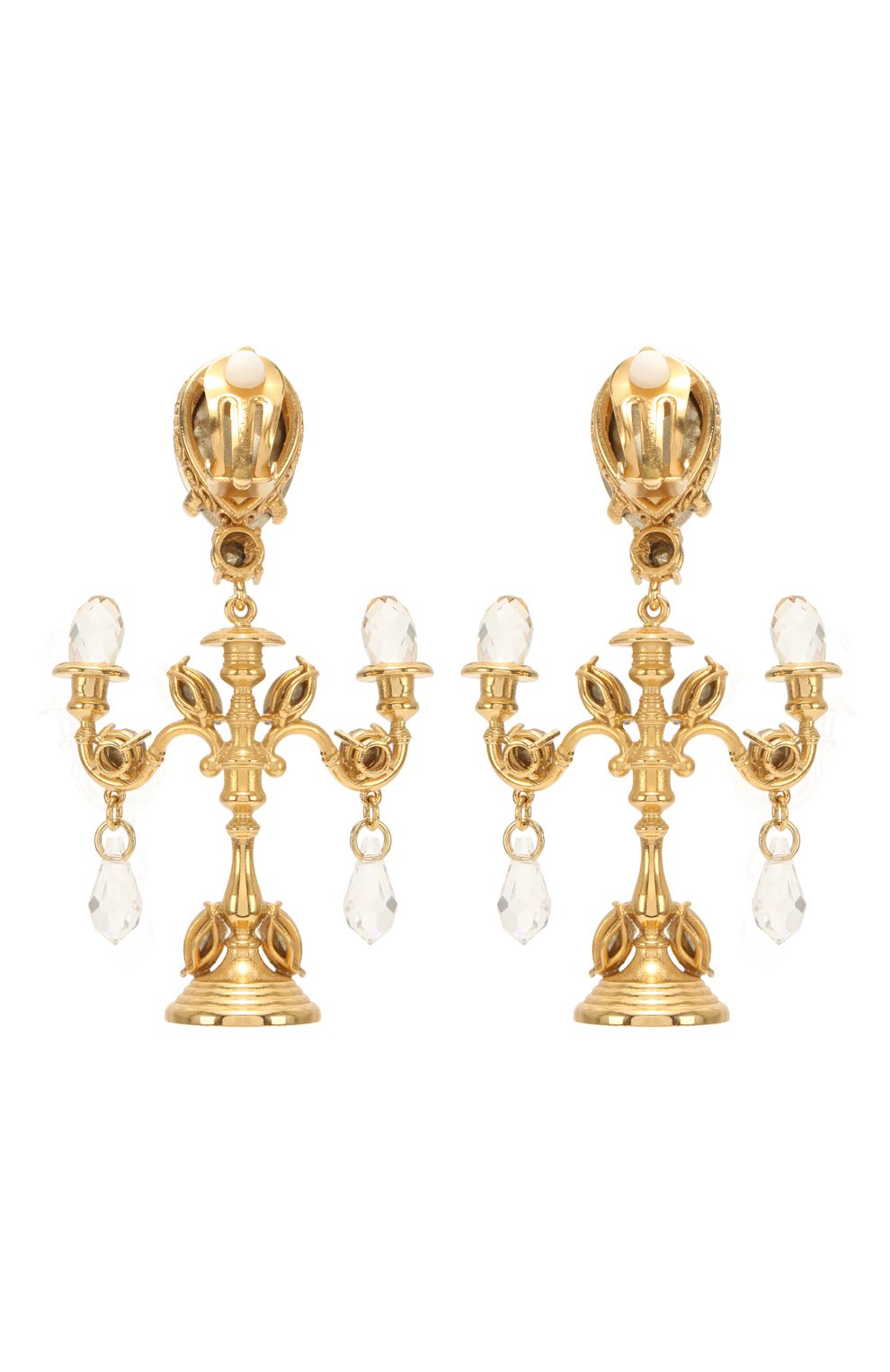 Женские золотые серьги-клипсы с кристаллами swarovski Dolce & Gabbana, арт. 0136/WEI8X2/W0001 купить в ЦУМ | Фото №2 Серьги-клипсы с кристаллами Swarovski Dolce & Gabbana золотые | Фото №2