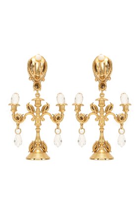 Женские золотые серьги-клипсы с кристаллами swarovski Dolce & Gabbana, арт. 0136/WEI8X2/W0001 купить в ЦУМ | Фото №2 Серьги-клипсы с кристаллами Swarovski Dolce & Gabbana золотые | Фото №2