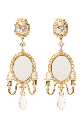 Женские золотые серьги-клипсы с кристаллами swarovski Dolce & Gabbana, арт. 0136/WEI8X1/W0001 купить в ЦУМ | Фото №1 Серьги-клипсы с кристаллами Swarovski Dolce & Gabbana золотые | Фото №1