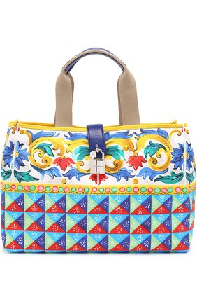Женская сумка dolce shopping с принтом DOLCE & GABBANA разноцветная цвета, арт. 0116/BB6279/AG039 купить в ЦУМ | Фото №1 Сумка Dolce Shopping с принтом Dolce & Gabbana разноцветная цвета | Фото №1