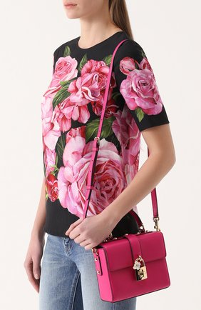 Женская сумка dolce soft DOLCE & GABBANA фуксия цвета, арт. 0116/BB6284/AC176 купить в ЦУМ | Фото №5 Сумка Dolce Soft Dolce & Gabbana фуксия цвета | Фото №5