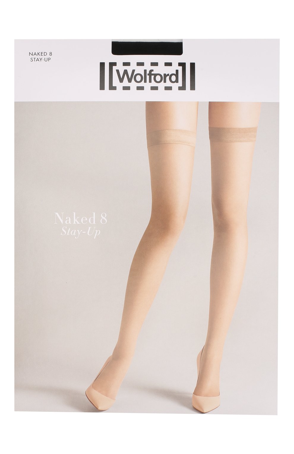 Женские капроновые чулки с гладкой отделкой WOLFORD черного цвета, арт. 20530 | Фото 1