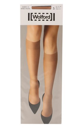 Женские капроновые гольфы WOLFORD бежевого цвета по цене 1700 руб., арт. 31253 | Фото 1 Женские капроновые гольфы WOLFORD бежевого цвета, арт. 31253 | Фото 1