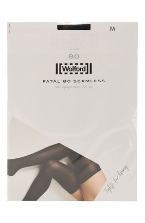 Женские капроновые чулки с гладкой отделкой WOLFORD черного цвета по цене 4700 руб., арт. 28042 | Фото 1 Женские капроновые чулки с гладкой отделкой WOLFORD черного цвета, арт. 28042 | Фото 1