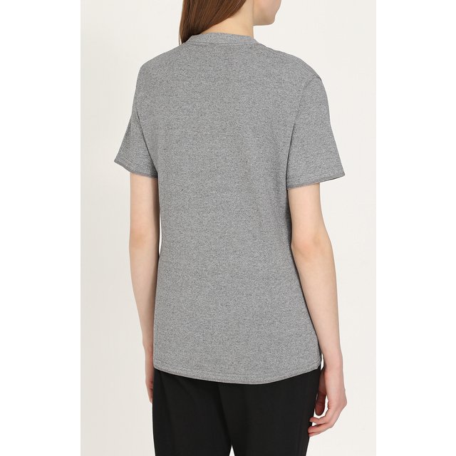 фото Удлиненная хлопковая футболка с коротким рукавом aecawhite