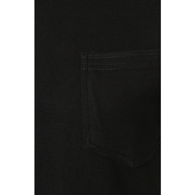 фото Хлопковая футболка прямого кроя с накладным карманом aecawhite