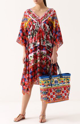 Женская сумка-шоппер beatrice с принтом DOLCE & GABBANA разноцветная цвета, арт. 0116/BB6191/AE789 купить в ЦУМ | Фото №2 Сумка-шоппер Beatrice с принтом Dolce & Gabbana разноцветная цвета | Фото №2
