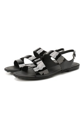Женские кожаные сандалии TOD’S черного цвета по цене 25600 руб., арт. XXW00V0T6800W0 | Фото 1 Женские кожаные сандалии TOD’S черного цвета, арт. XXW00V0T6800W0 | Фото 1