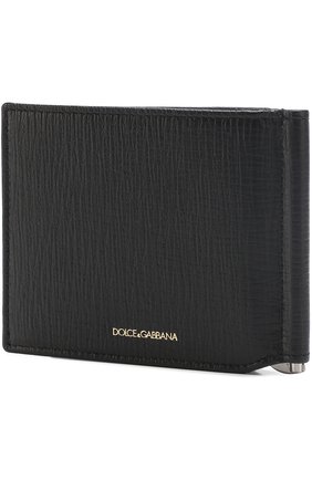 Кожаный зажим для денег с отделениями для кредитных карт Dolce & Gabbana, черного цвета, арт. 0115/BP1920/AC978 в ЦУМ | Фото №2 Кожаный зажим для денег с отделениями для кредитных карт Dolce & Gabbana черного цвета | Фото №2