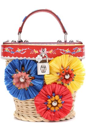 Женская плетеная сумка dolce beauty DOLCE & GABBANA разноцветная цвета, арт. 0116/BB6263/AE791 купить в ЦУМ | Фото №1 Плетеная сумка Dolce Beauty Dolce & Gabbana разноцветная цвета | Фото №1
