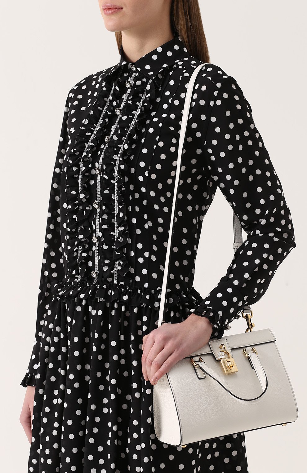 Женская сумка dolce lady DOLCE & GABBANA белая цвета, арт. 0116/BB6278/AC176 купить в ЦУМ | Фото №5 Сумка Dolce Lady Dolce & Gabbana белая цвета | Фото №5