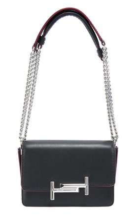 Женская сумка double t mini на цепочке TOD’S черная цвета, арт. XBWAMUJ7100TIC купить в ЦУМ | Фото №1 Сумка Double T mini на цепочке Tod’s черная цвета | Фото №1