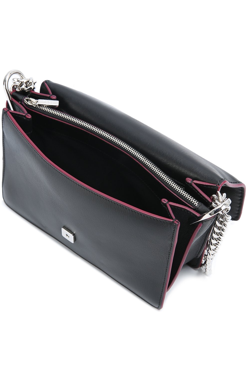 Женская сумка double t mini на цепочке TOD’S черная цвета, арт. XBWAMUJ7100TIC купить в ЦУМ | Фото №4 Сумка Double T mini на цепочке Tod’s черная цвета | Фото №4