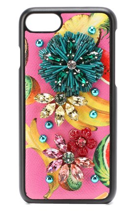 Кожаный чехол для iPhone 7 с принтом и декором | Фото №1 Кожаный чехол для iPhone 7 с принтом и декором | Фото №1