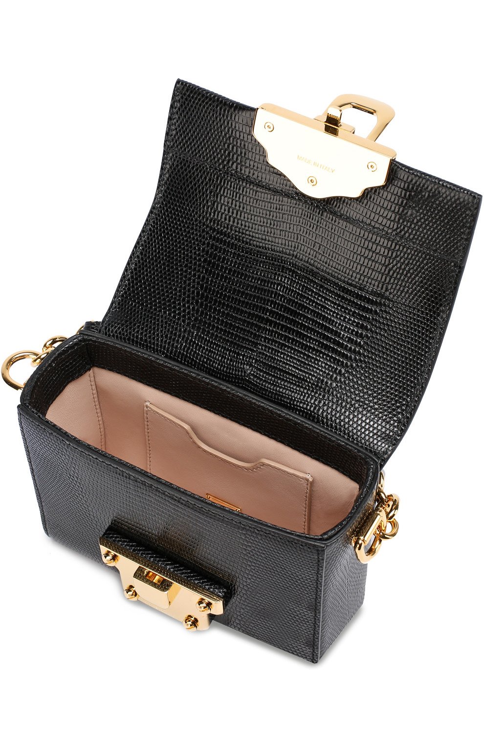Сумка Lucia Dolce & Gabbana, черного цвета, арт. 0116/BB6288/AC231 в ЦУМ | Фото №4 Сумка Lucia Dolce & Gabbana черного цвета | Фото №4