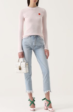 Женская сумка dolce soft с перфорацией DOLCE & GABBANA белая цвета, арт. 0116/BB6284/AT414 купить в ЦУМ | Фото №2 Сумка Dolce Soft с перфорацией Dolce & Gabbana белая цвета | Фото №2