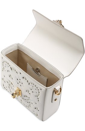 Женская сумка dolce soft с перфорацией DOLCE & GABBANA белая цвета, арт. 0116/BB6284/AT414 купить в ЦУМ | Фото №4 Сумка Dolce Soft с перфорацией Dolce & Gabbana белая цвета | Фото №4