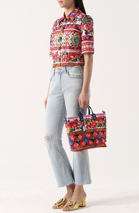 Женская сумка beatrice с принтом DOLCE & GABBANA разноцветная цвета, арт. 0116/BB6201/AE789 купить в ЦУМ | Фото №2 Сумка Beatrice с принтом Dolce & Gabbana разноцветная цвета | Фото №2