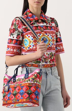 Женская сумка beatrice с принтом DOLCE & GABBANA разноцветная цвета, арт. 0116/BB6201/AE789 купить в ЦУМ | Фото №5 Сумка Beatrice с принтом Dolce & Gabbana разноцветная цвета | Фото №5