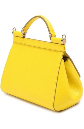 Женская сумка sicily micro DOLCE & GABBANA желтая цвета, арт. 0116/BB6271/A1001 купить в ЦУМ | Фото №3 Сумка Sicily micro Dolce & Gabbana желтая цвета | Фото №3
