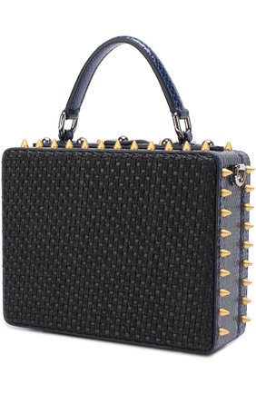 Сумка Dolce Box с декоративной отделкой Dolce & Gabbana, синего цвета, арт. 0116/BB5970/A8I68 в ЦУМ | Фото №3 Сумка Dolce Box с декоративной отделкой Dolce & Gabbana синего цвета | Фото №3