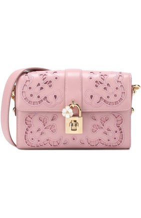 Сумка Dolce Soft с перфорацией Dolce & Gabbana, светло-розового цвета, арт. 0116/BB6282/AT414 в ЦУМ | Фото №1 Сумка Dolce Soft с перфорацией Dolce & Gabbana светло-розового цвета | Фото №1