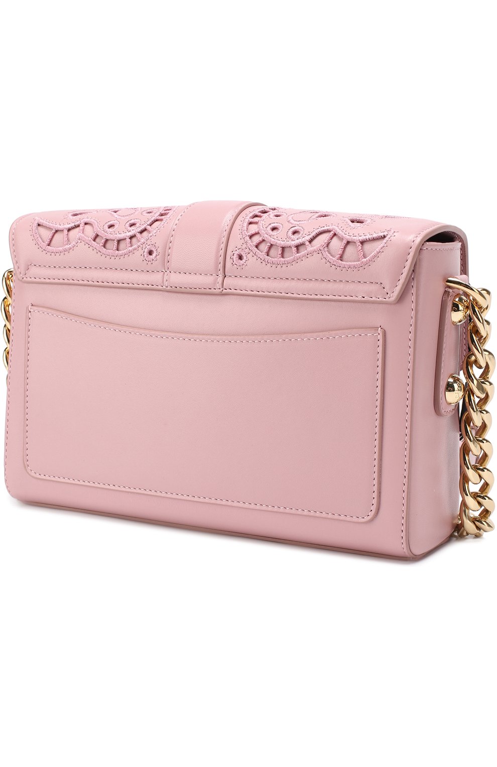 Сумка Dolce Soft с перфорацией Dolce & Gabbana, светло-розового цвета, арт. 0116/BB6282/AT414 в ЦУМ | Фото №3 Сумка Dolce Soft с перфорацией Dolce & Gabbana светло-розового цвета | Фото №3