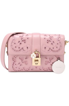 Сумка Dolce Soft с перфорацией Dolce & Gabbana, светло-розового цвета, арт. 0116/BB6282/AT414 в ЦУМ | Фото №5 Сумка Dolce Soft с перфорацией Dolce & Gabbana светло-розового цвета | Фото №5