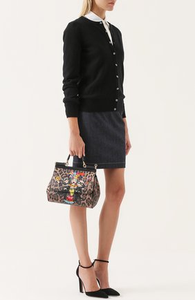 Женская сумка sicily medium new с аппликацией dg family DOLCE & GABBANA леопардовая цвета, арт. 0116/BB6002/AG351 купить в ЦУМ | Фото №2 Сумка Sicily medium new с аппликацией DG Family Dolce & Gabbana леопардовая цвета | Фото №2