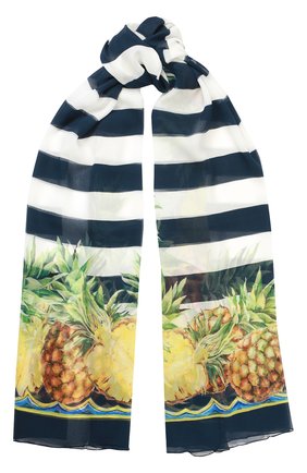 Женский разноцветный шелковый шарф с принтом Dolce & Gabbana, арт. 0136/FS182A/GD923 купить в ЦУМ | Фото №1 Шелковый шарф с принтом Dolce & Gabbana разноцветный | Фото №1