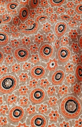 Мужской шелковый платок с узором KITON оранжевого цвета, арт. P0CH/8N10 | Фото 2 (Материал: Текстиль, Шелк; Статус проверки: Проверено, Проверена категория)