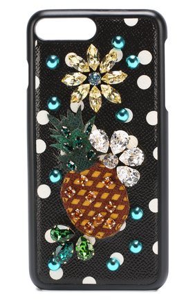Кожаный чехол для iPhone 7 Plus с принтом и декором Dolce & Gabbana, цвет , арт. 0116/BI2236/AI000 в ЦУМ | Фото №1 Кожаный чехол для iPhone 7 Plus с принтом и декором Dolce & Gabbana | Фото №1