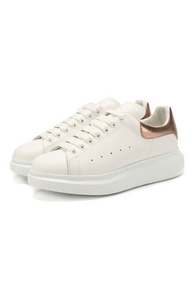 Женские кожаные кеды ALEXANDER MCQUEEN золотого цвета по цене 34400 руб., арт. 462214/WHFBU | Фото 1 Женские кожаные кеды ALEXANDER MCQUEEN золотого цвета, арт. 462214/WHFBU | Фото 1