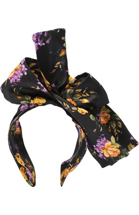 Ободок из шелка с принтом Dolce & Gabbana, сиреневого цвета, арт. 0136/FY191A/HS1MA в ЦУМ | Фото №1 Ободок из шелка с принтом Dolce & Gabbana сиреневого цвета | Фото №1