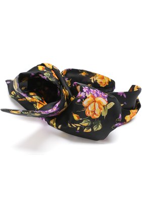 Ободок из шелка с принтом Dolce & Gabbana, сиреневого цвета, арт. 0136/FY191A/HS1MA в ЦУМ | Фото №2 Ободок из шелка с принтом Dolce & Gabbana сиреневого цвета | Фото №2