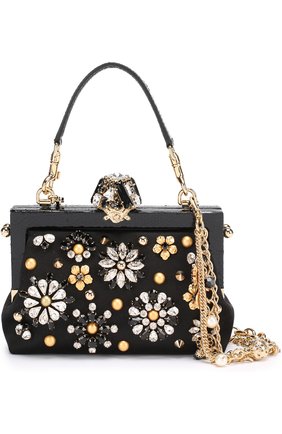 Клатч Vanda с отделкой кристаллами Dolce & Gabbana, черного цвета, арт. 0116/BB5850/A8I47 в ЦУМ | Фото №1 Клатч Vanda с отделкой кристаллами Dolce & Gabbana черного цвета | Фото №1