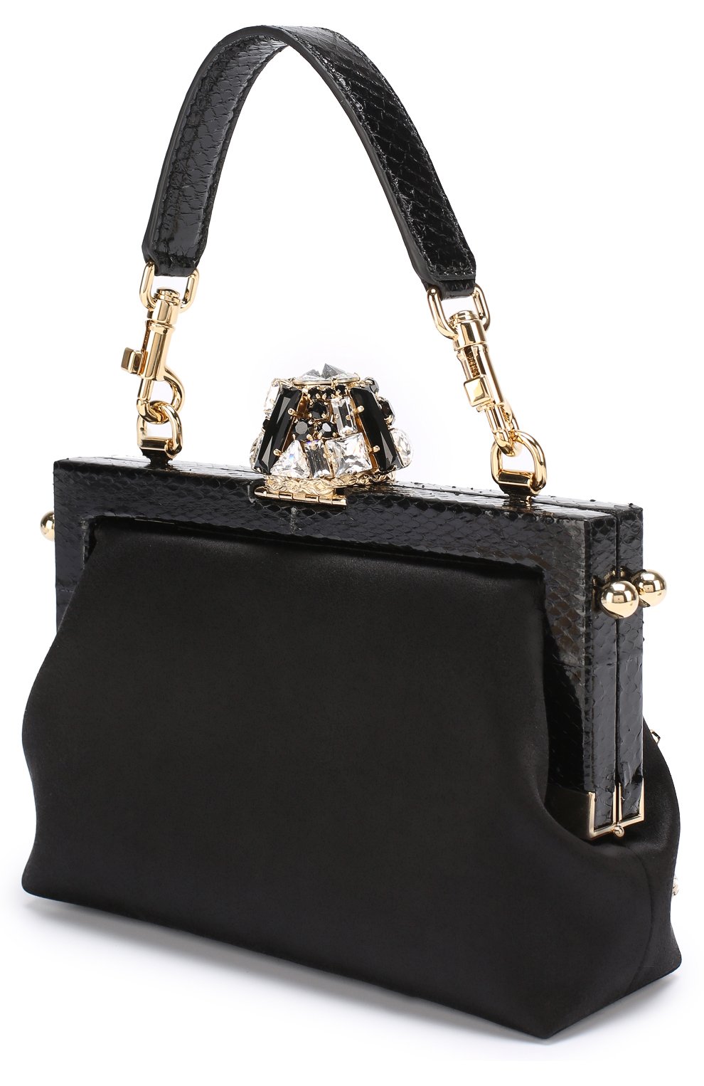 Клатч Vanda с отделкой кристаллами Dolce & Gabbana, черного цвета, арт. 0116/BB5850/A8I47 в ЦУМ | Фото №3 Клатч Vanda с отделкой кристаллами Dolce & Gabbana черного цвета | Фото №3