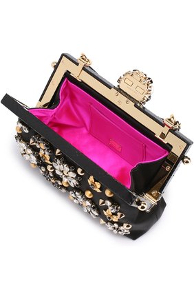 Клатч Vanda с отделкой кристаллами Dolce & Gabbana, черного цвета, арт. 0116/BB5850/A8I47 в ЦУМ | Фото №4 Клатч Vanda с отделкой кристаллами Dolce & Gabbana черного цвета | Фото №4