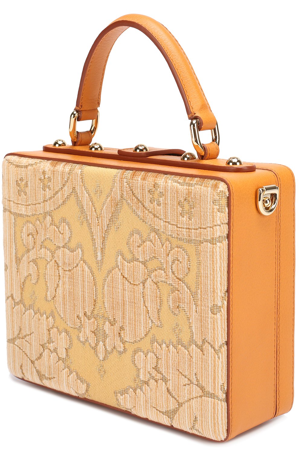 Сумка Dolce Box с отделкой кристаллами Limited edition Dolce & Gabbana, золотого цвета, арт. 0116/BB5970/B9H38 в ЦУМ | Фото №3 Сумка Dolce Box с отделкой кристаллами Limited edition Dolce & Gabbana золотого цвета | Фото №3