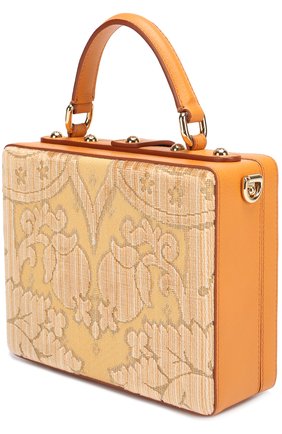 Сумка Dolce Box с отделкой кристаллами Limited edition Dolce & Gabbana, золотого цвета, арт. 0116/BB5970/B9H38 в ЦУМ | Фото №3 Сумка Dolce Box с отделкой кристаллами Limited edition Dolce & Gabbana золотого цвета | Фото №3