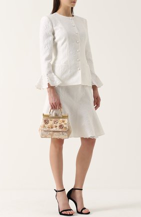 Сумка Sicily small с отделкой кристаллами Limited edition Dolce & Gabbana, золотого цвета, арт. 0116/BB6003/B9H29 в ЦУМ | Фото №2 Сумка Sicily small с отделкой кристаллами Limited edition Dolce & Gabbana золотого цвета | Фото №2