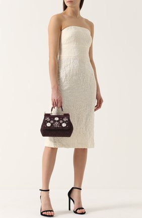 Сумка Sicily small с отделкой кристаллами Limited edition Dolce & Gabbana, бордового цвета, арт. 0116/BB6003/B9H30 в ЦУМ | Фото №2 Сумка Sicily small с отделкой кристаллами Limited edition Dolce & Gabbana бордового цвета | Фото №2