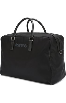 Мужская черная текстильная дорожная сумка с аппликацией dg family Dolce & Gabbana, арт. 0115/BM1417/AE845 купить в ЦУМ | Фото №2 Текстильная дорожная сумка с аппликацией DG Family Dolce & Gabbana черная | Фото №2