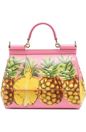 Женская сумка sicily medium с принтом DOLCE & GABBANA розовая цвета, арт. 0116/BB6002/AC993 купить в ЦУМ | Фото №1 Сумка Sicily medium с принтом Dolce & Gabbana розовая цвета | Фото №1