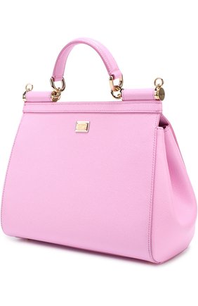 Женская сумка sicily medium new с аппликацией dg family DOLCE & GABBANA розовая цвета, арт. 0116/BB6002/AI200 купить в ЦУМ | Фото №2 Сумка Sicily medium new с аппликацией DG Family Dolce & Gabbana розовая цвета | Фото №2