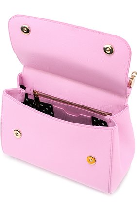 Женская сумка sicily medium new с аппликацией dg family DOLCE & GABBANA розовая цвета, арт. 0116/BB6002/AI200 купить в ЦУМ | Фото №3 Сумка Sicily medium new с аппликацией DG Family Dolce & Gabbana розовая цвета | Фото №3