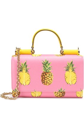 Сумка Sicily Von с принтом Dolce & Gabbana, розового цвета, арт. 0116/BI0671/AC993 в ЦУМ | Фото №1 Сумка Sicily Von с принтом Dolce & Gabbana розового цвета | Фото №1