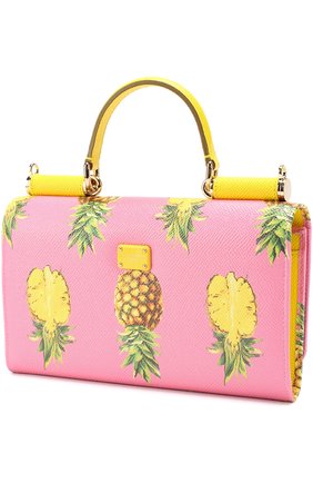 Сумка Sicily Von с принтом Dolce & Gabbana, розового цвета, арт. 0116/BI0671/AC993 в ЦУМ | Фото №3 Сумка Sicily Von с принтом Dolce & Gabbana розового цвета | Фото №3