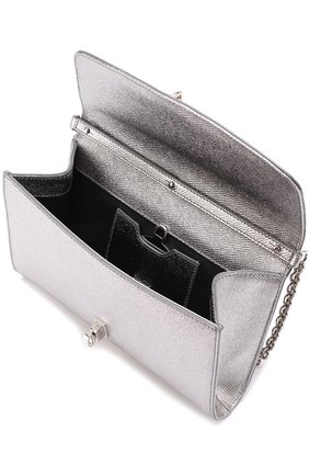 Сумка Dolce Pochette из металлизированной кожи Dolce & Gabbana, серебряного цвета, арт. 0116/BB6231/AP287 в ЦУМ | Фото №4 Сумка Dolce Pochette из металлизированной кожи Dolce & Gabbana серебряного цвета | Фото №4