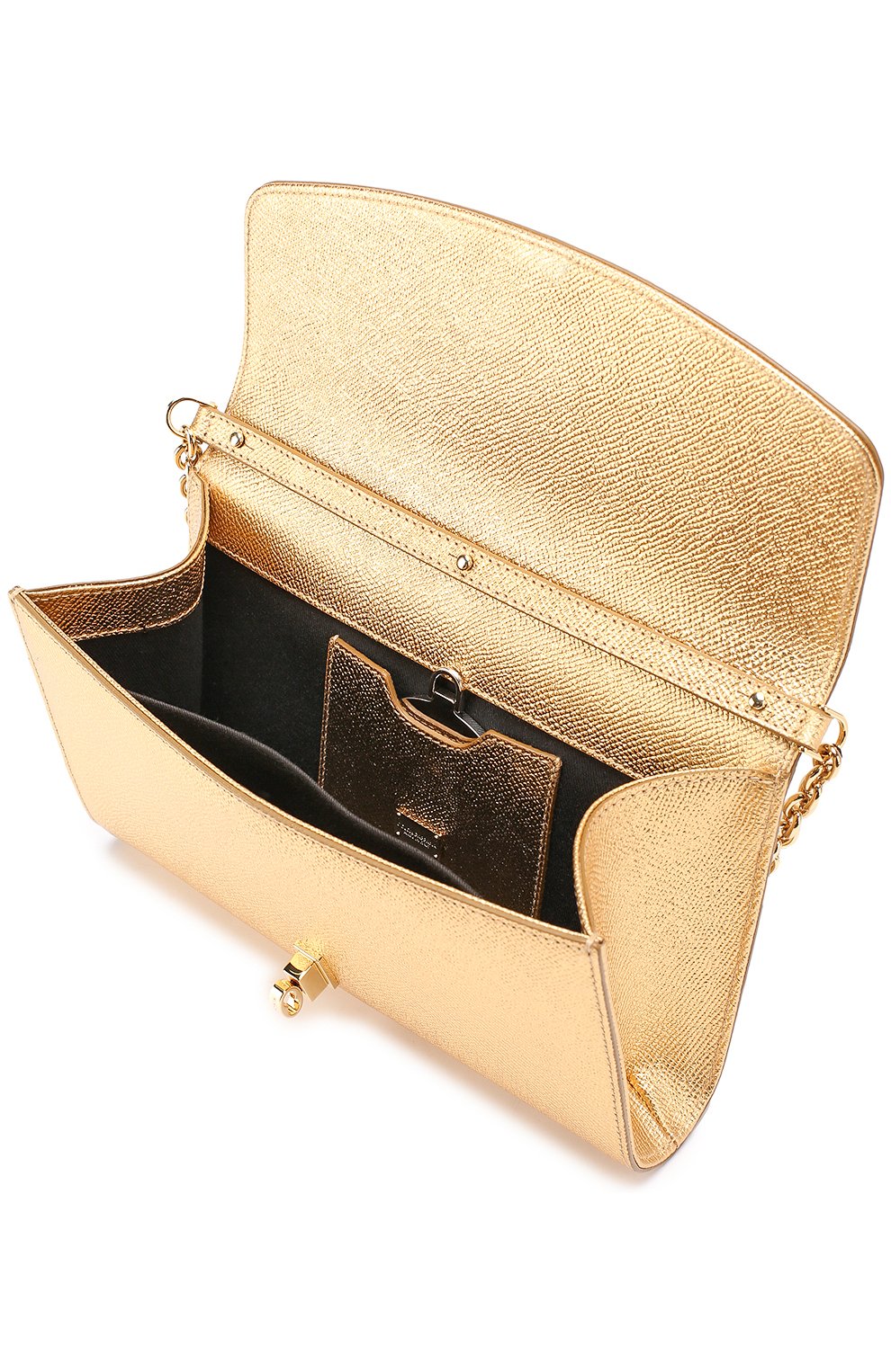 Сумка Dolce Pochette из металлизированной кожи | Фото №4 Сумка Dolce Pochette из металлизированной кожи | Фото №4